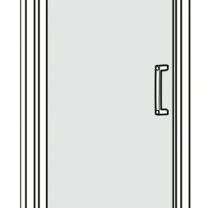 Certifié Porte battante Duscholux Optima 6 Noir mat Verre clair